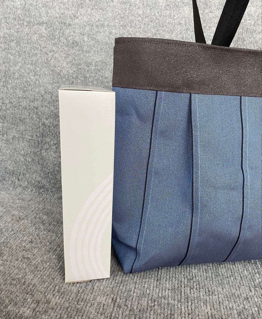 A4サイズ♡倉敷畳縁シンプルリボントート(スモーキーブルー)