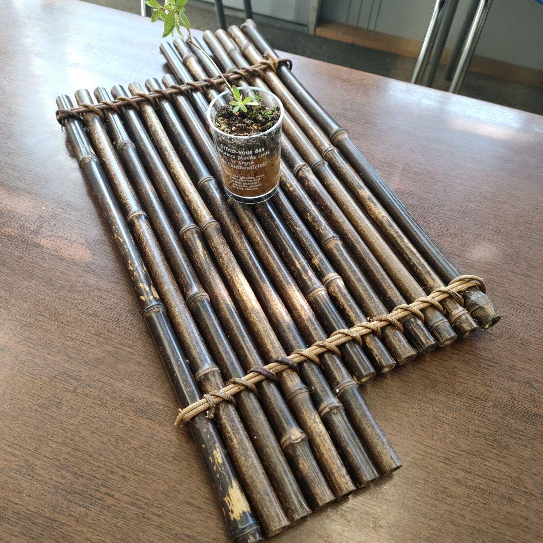 黒竹と藤づるで作った花台5つセット