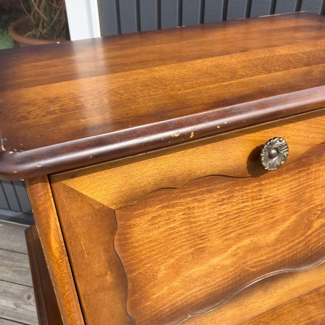 昭和レトロ カリモク コロニアル 木製 ライティングビューロ サイドボード