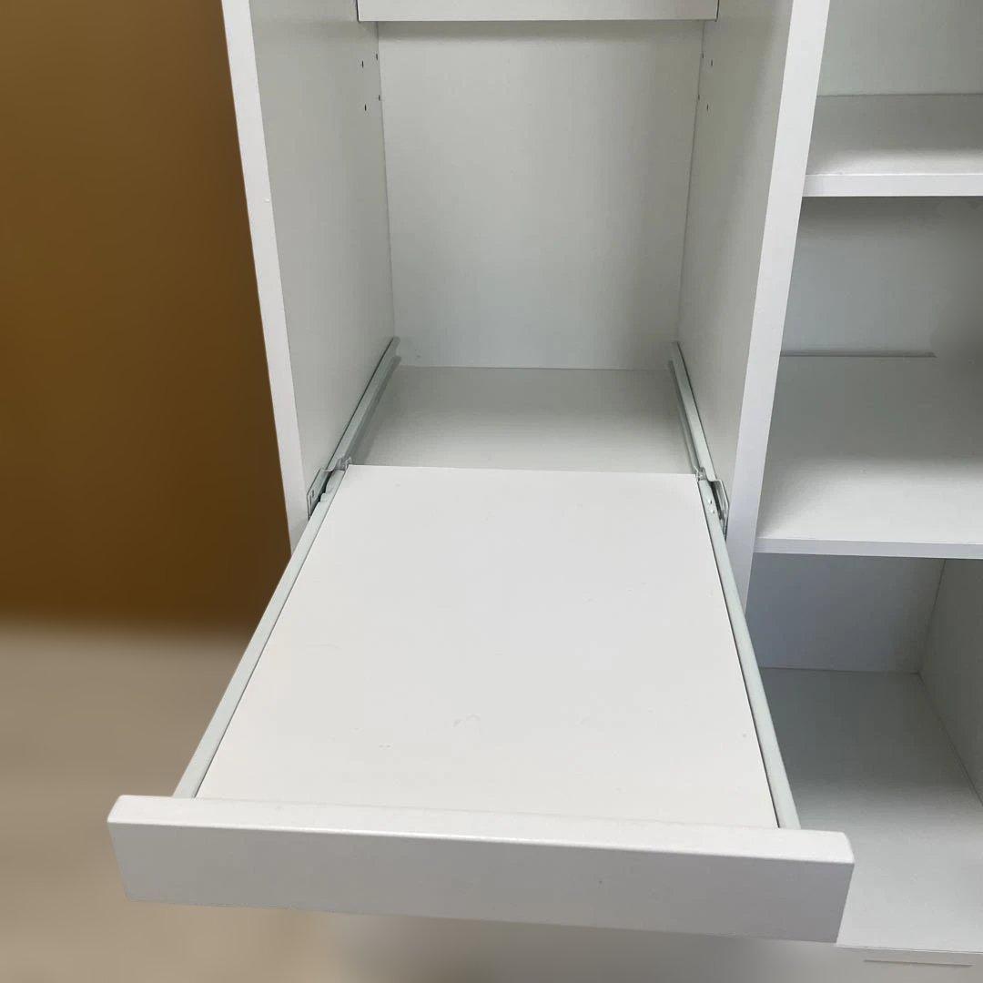 ホワイト スライド扉 レンジ台 幅60cm