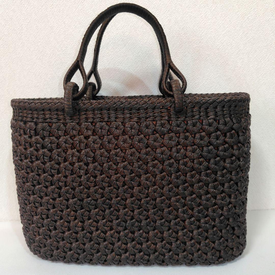 クラフトで作った山葡萄風花車＆花結び編みかごバッグ