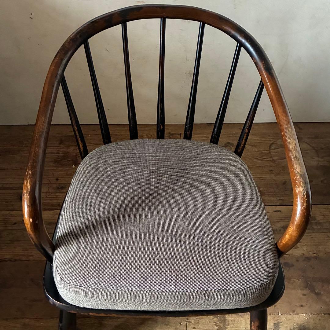 キツツキ 飛騨産業 ヴィンテージ ラウンジ イージーチェア 曲木 ウィンザー ①