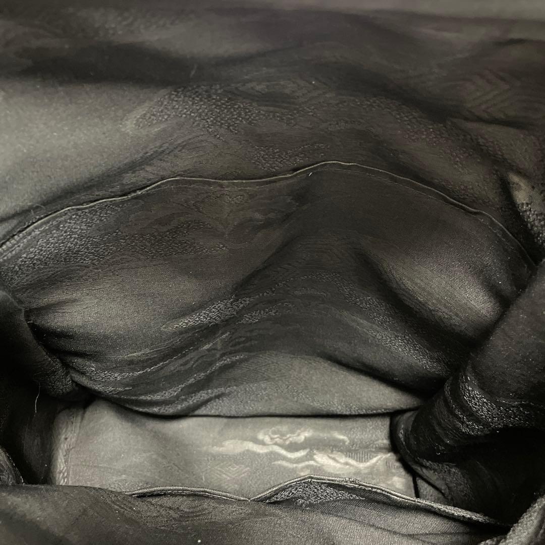 【帯リメイク】孔雀刺繍／間口大きなリュック