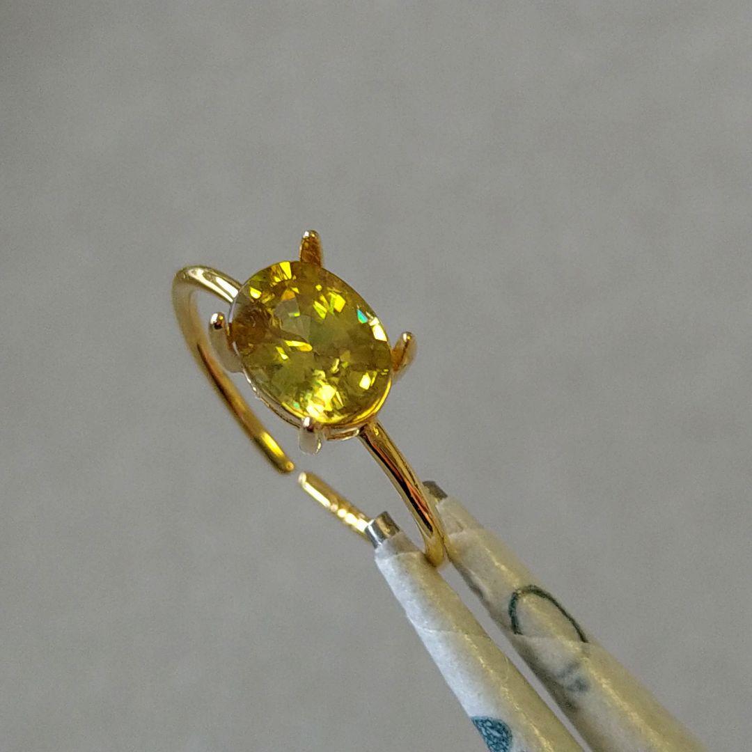 no.599✺スフェーン•マダガスカル産　♢リングsilver925•18kgp