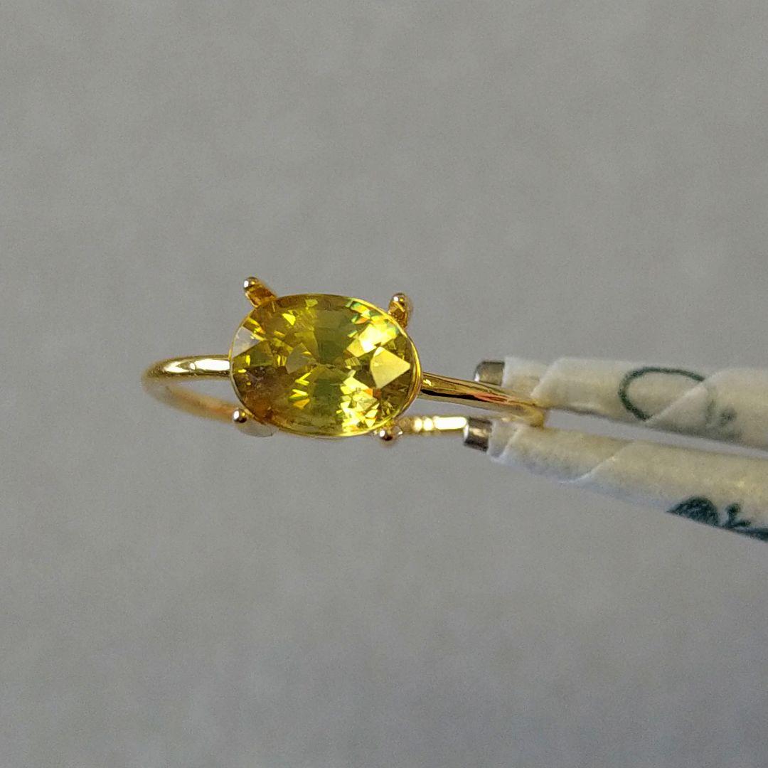 no.599✺スフェーン•マダガスカル産　♢リングsilver925•18kgp