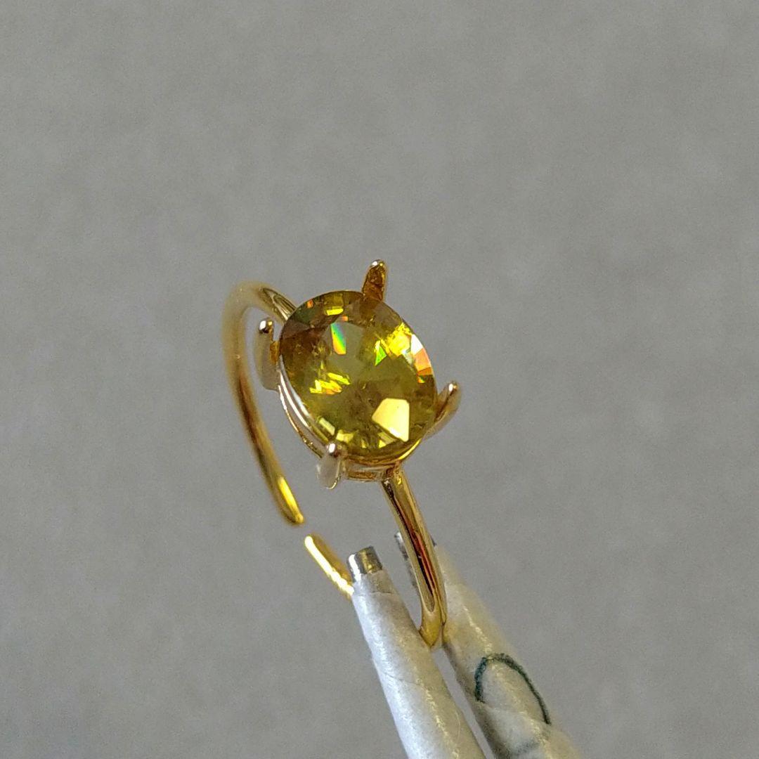 no.599✺スフェーン•マダガスカル産　♢リングsilver925•18kgp