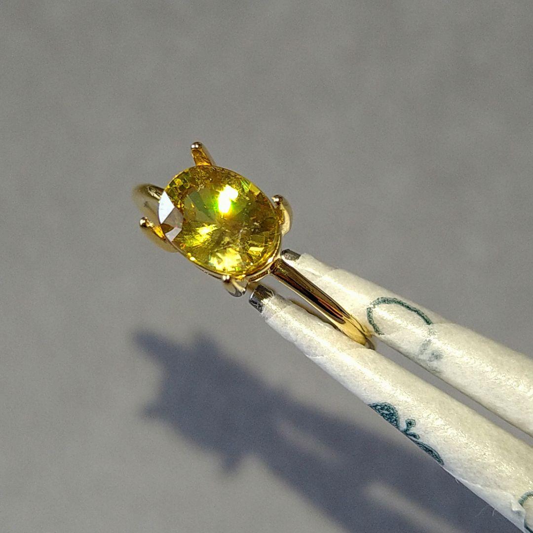 no.599✺スフェーン•マダガスカル産　♢リングsilver925•18kgp