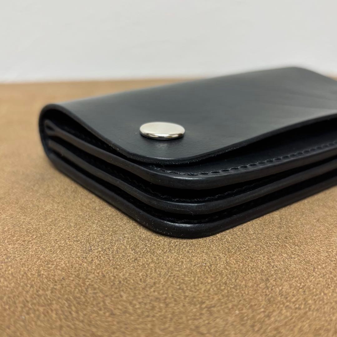 ホースバット　トラッカーウォレット　ミドル　黒　3層　COMIPEL