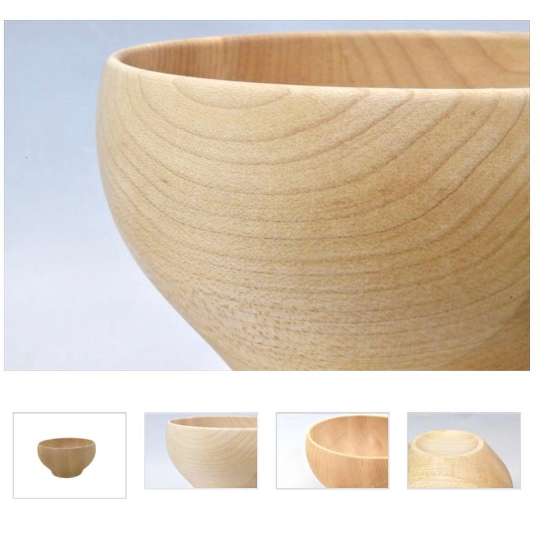 天然木のお椀 Lサイズ メープル（楓）2コセット
