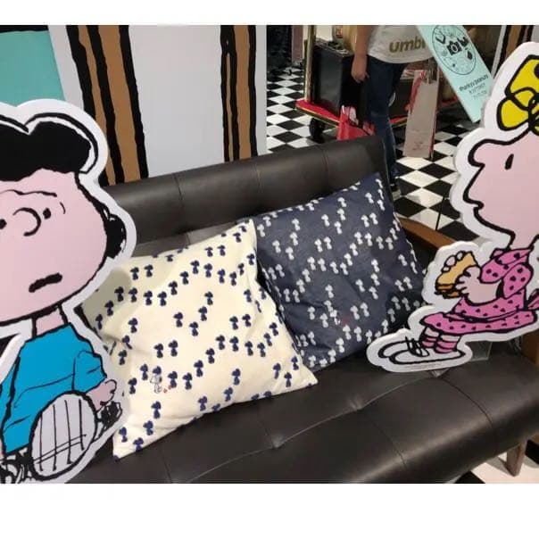 【新品】SNOOPY×VOYAGES ニットクッションカバー ✳︎ デニム