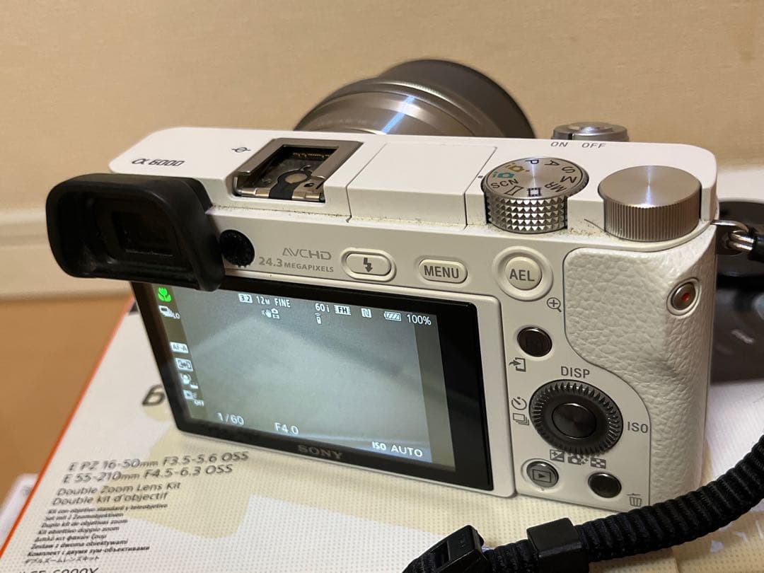 SONY α6000 Wズームレンズキット元箱予備バッテリー付