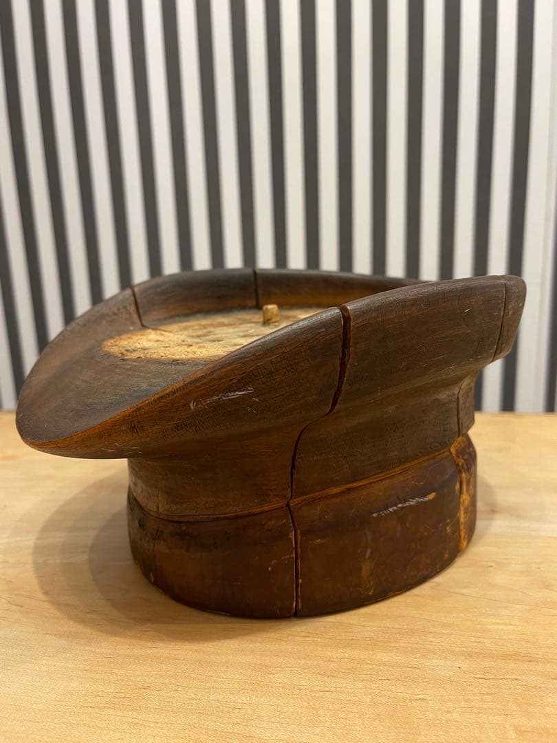 アンティーク組み立て式ブリム＆クラウン帽子木型２個