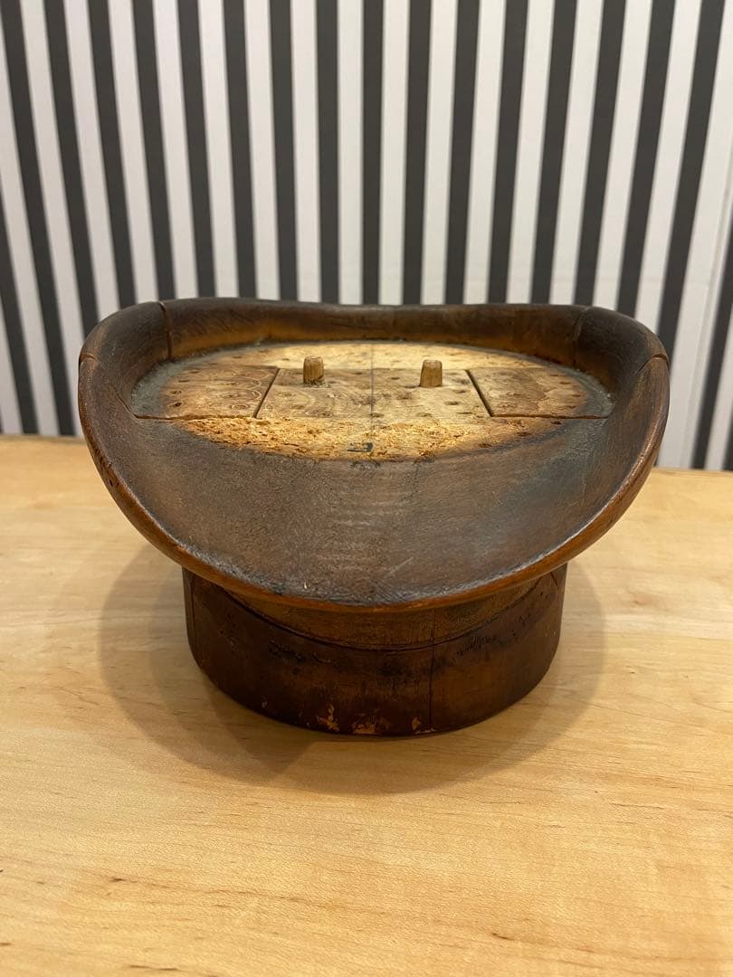 アンティーク組み立て式ブリム＆クラウン帽子木型２個