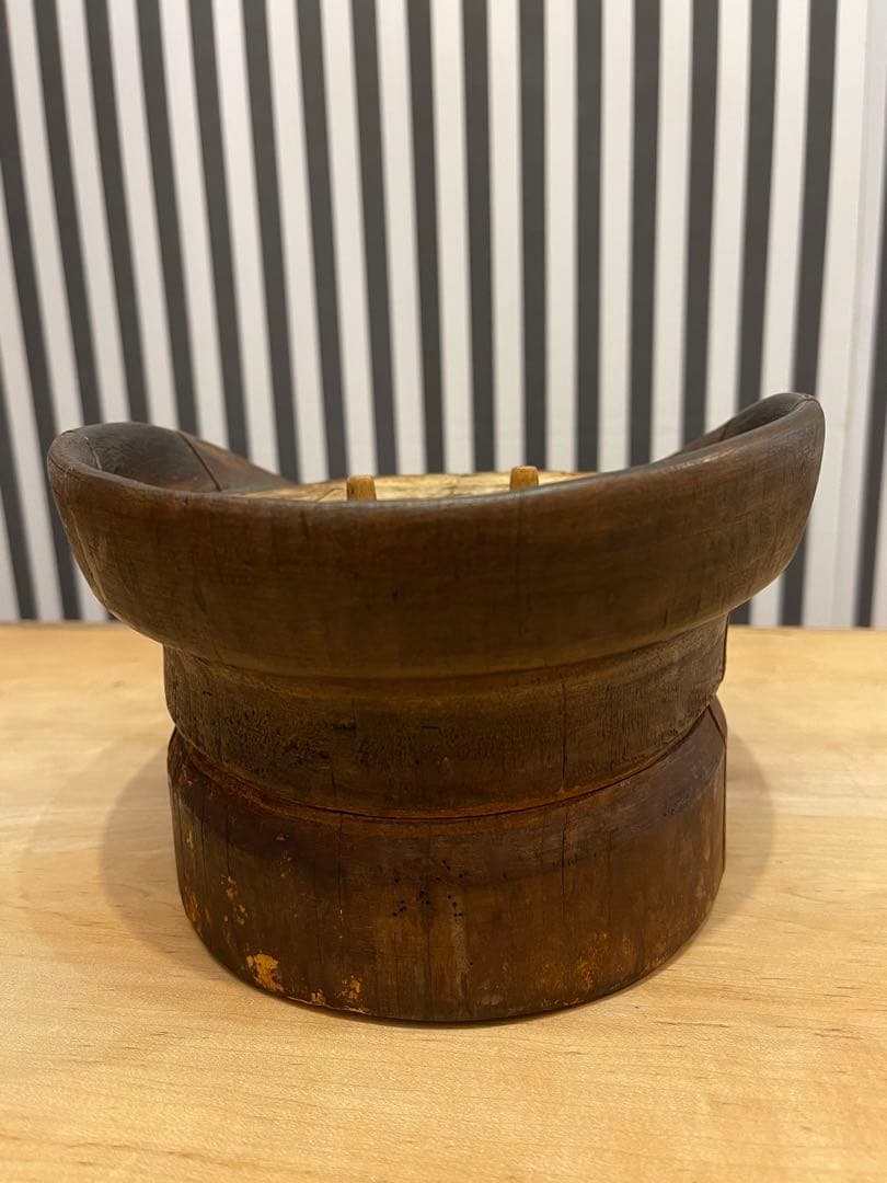 アンティーク組み立て式ブリム＆クラウン帽子木型２個