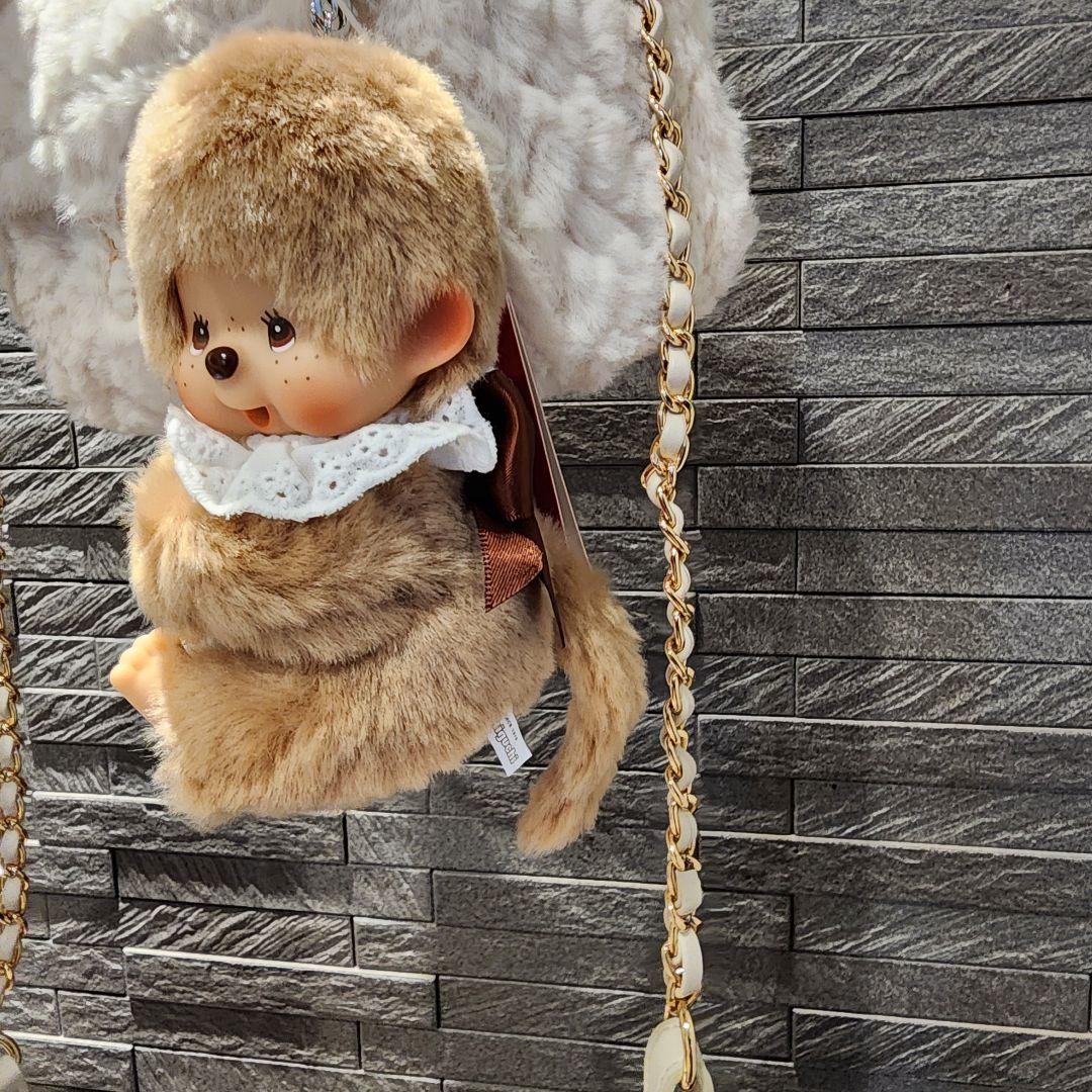 モンチッチグローブホルダーキーチェーンバッグチャームスウィートブラウン首調節可能