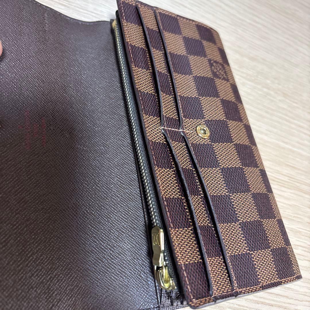 ルイヴィトン ダミエ エベヌ ポルトフォイユ サラ 長財布 旧型 美品 正規品