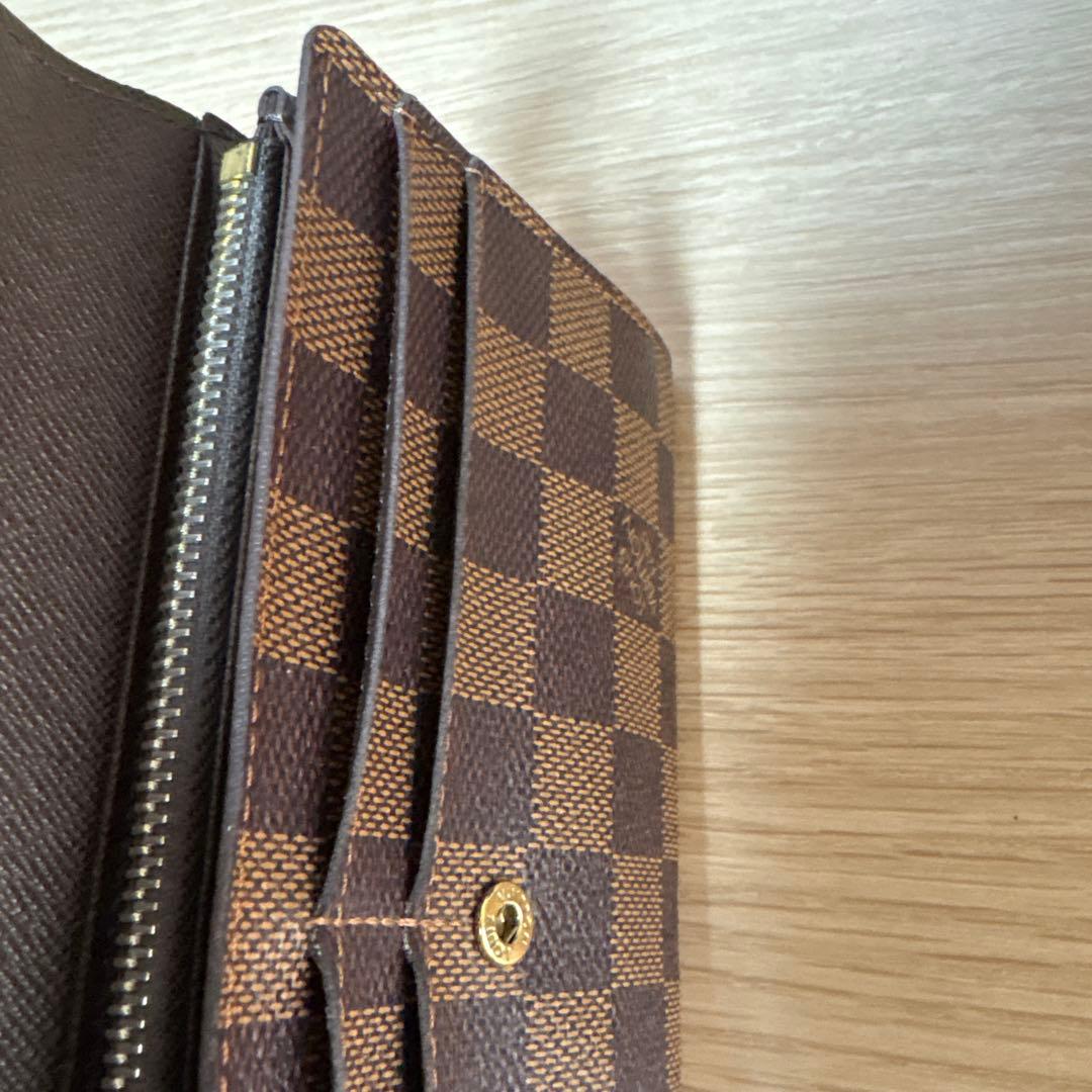 ルイヴィトン ダミエ エベヌ ポルトフォイユ サラ 長財布 旧型 美品 正規品
