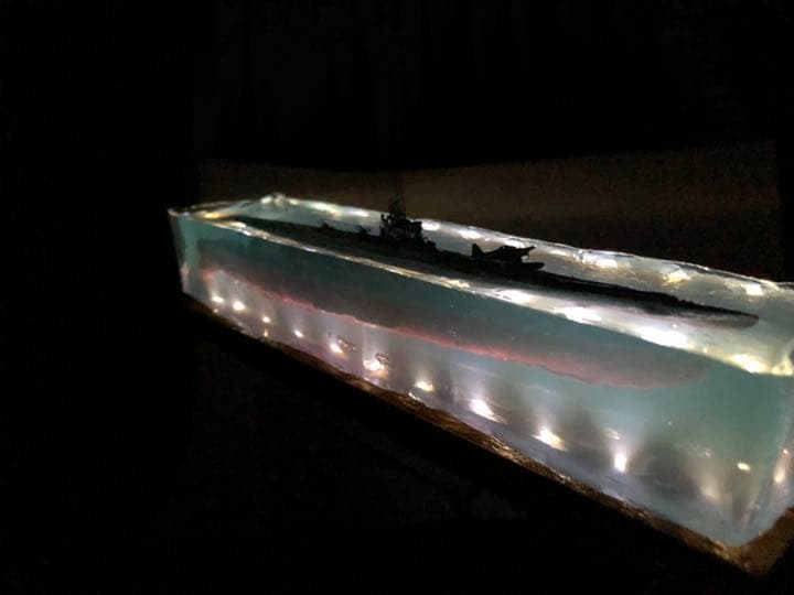 伊400 浮上せよ！　潜水艦水没　ジオラマ