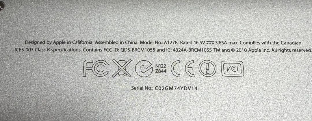 【極美品/i7】MacBook Pro 13インチ Late2011【充放電少】