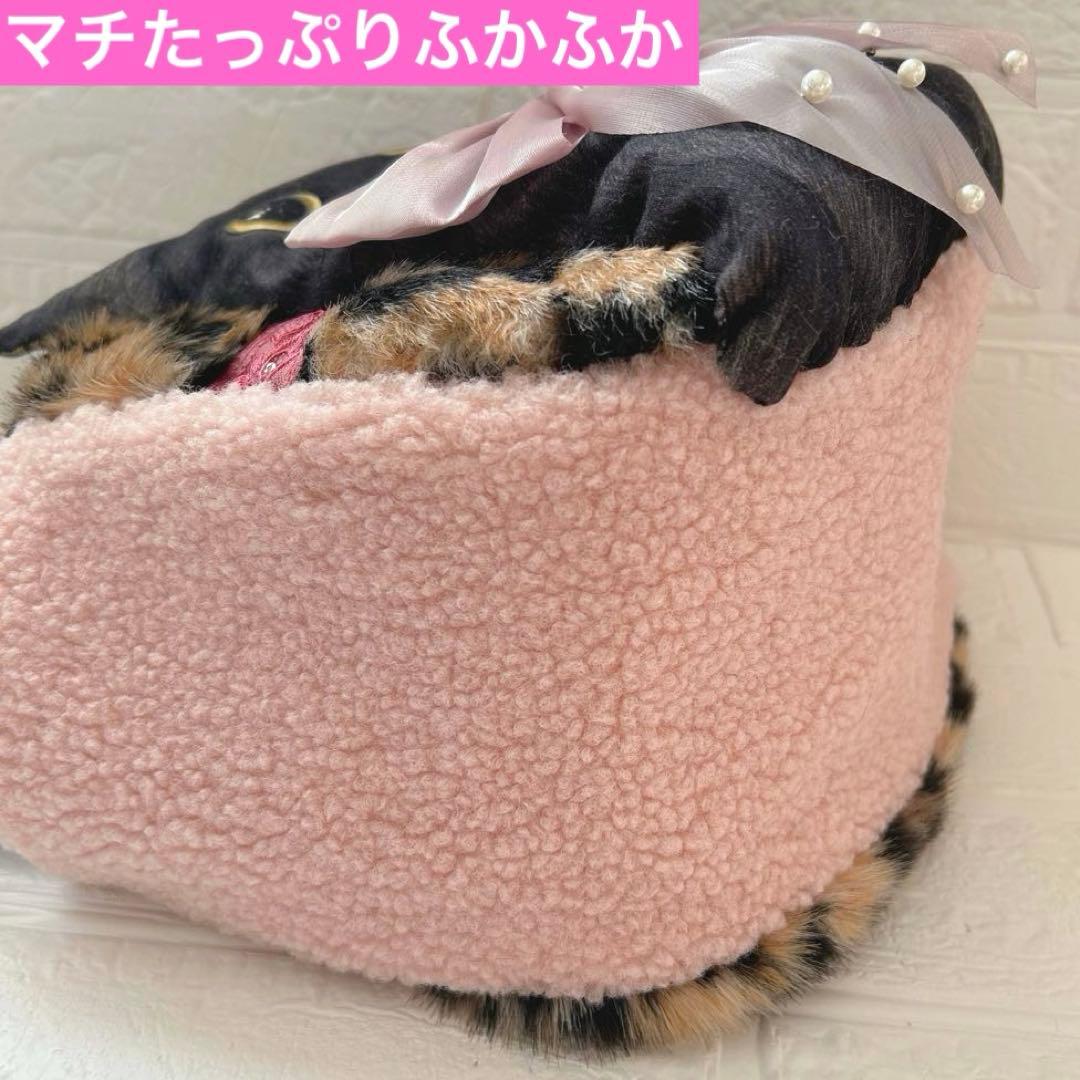 ゆ*ら様 ビッグ黒猫ちゃん　コヤンイサムチョン　ファー＆プードルボア　ラウンドト