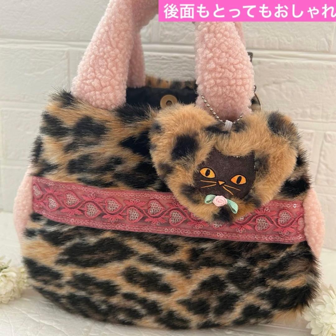 ゆ*ら様 ビッグ黒猫ちゃん　コヤンイサムチョン　ファー＆プードルボア　ラウンドト