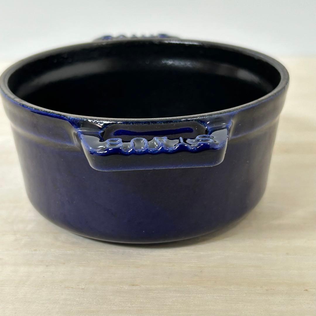 ストウブ ピコ・ココット ラウンド グランブルー 紺色　青　10cm