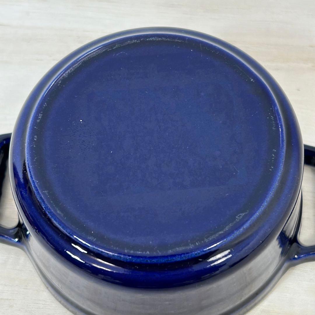 ストウブ ピコ・ココット ラウンド グランブルー 紺色　青　10cm