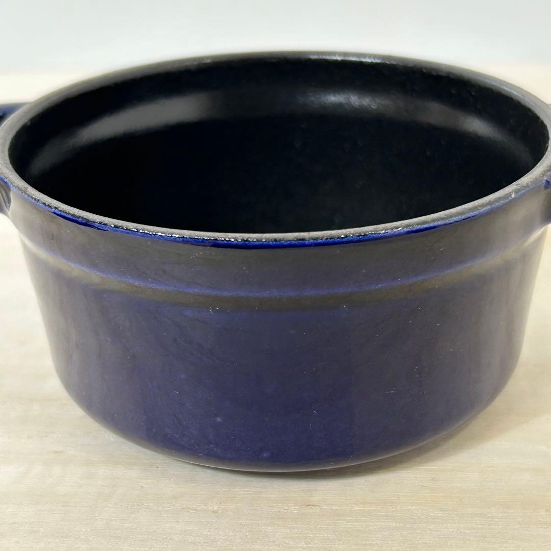 ストウブ ピコ・ココット ラウンド グランブルー 紺色　青　10cm