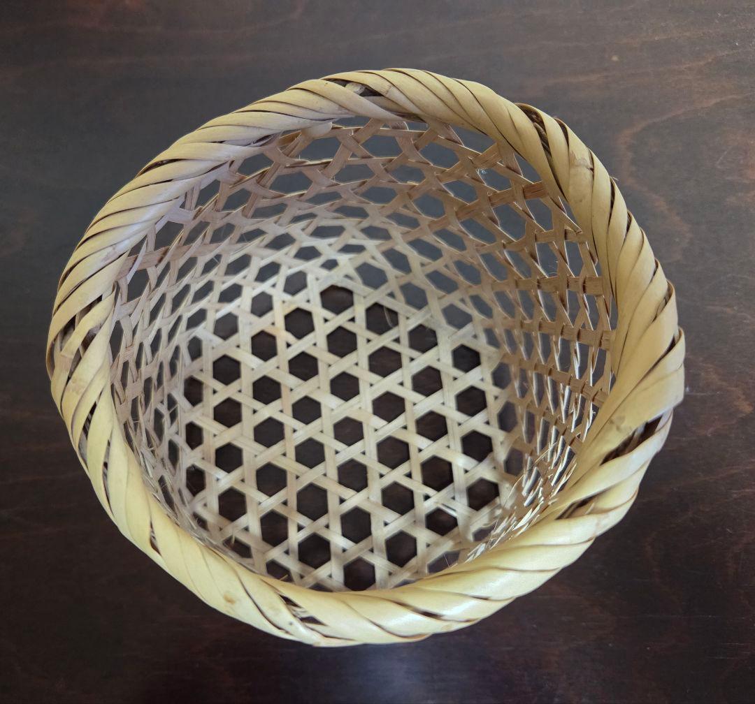 おしぼり入れ&小かご2種　計3点　竹細工　鈴竹　岩手　鳥越