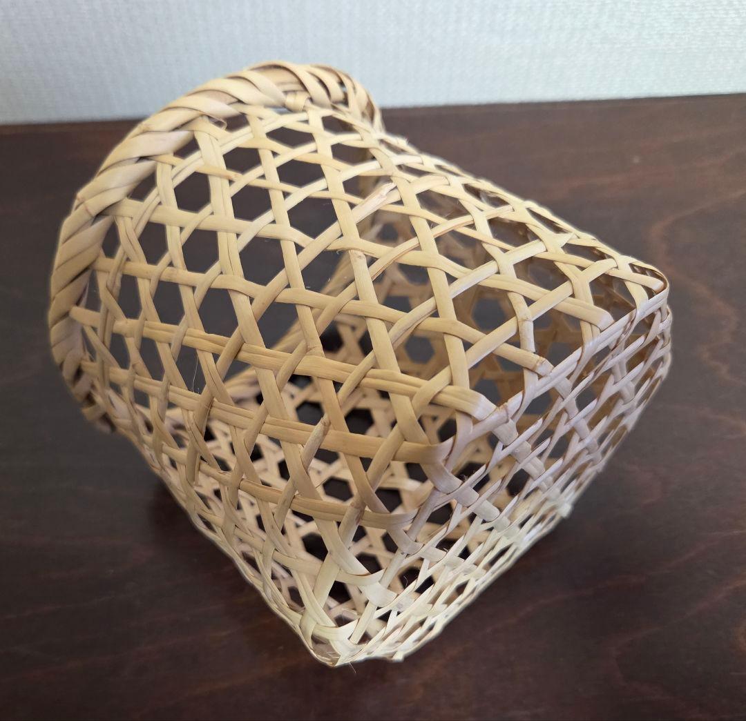 おしぼり入れ&小かご2種　計3点　竹細工　鈴竹　岩手　鳥越