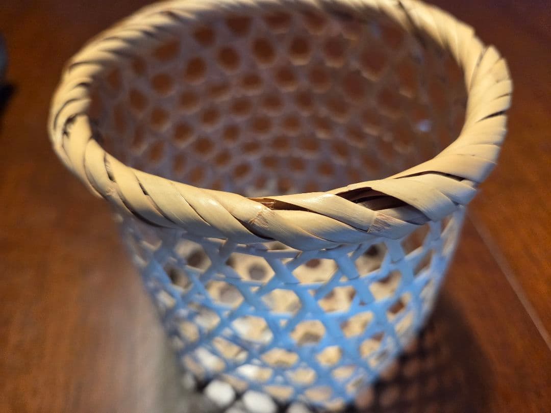 おしぼり入れ&小かご2種　計3点　竹細工　鈴竹　岩手　鳥越