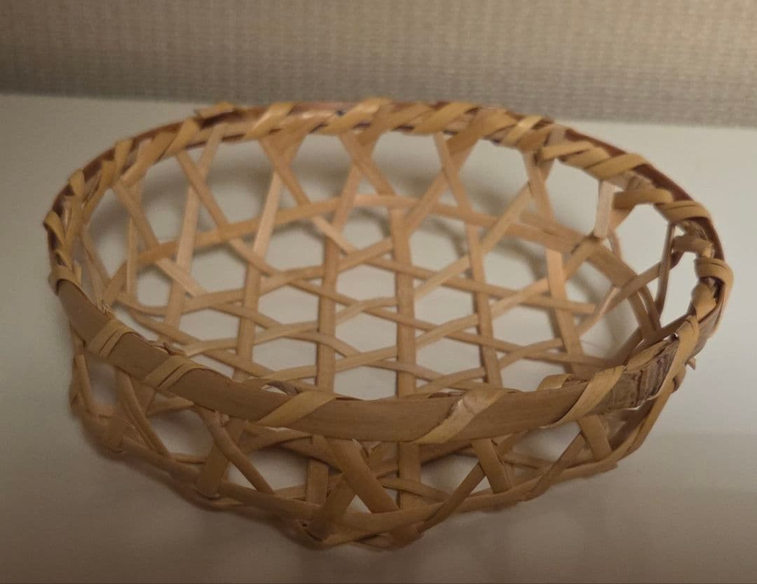 おしぼり入れ&小かご2種　計3点　竹細工　鈴竹　岩手　鳥越