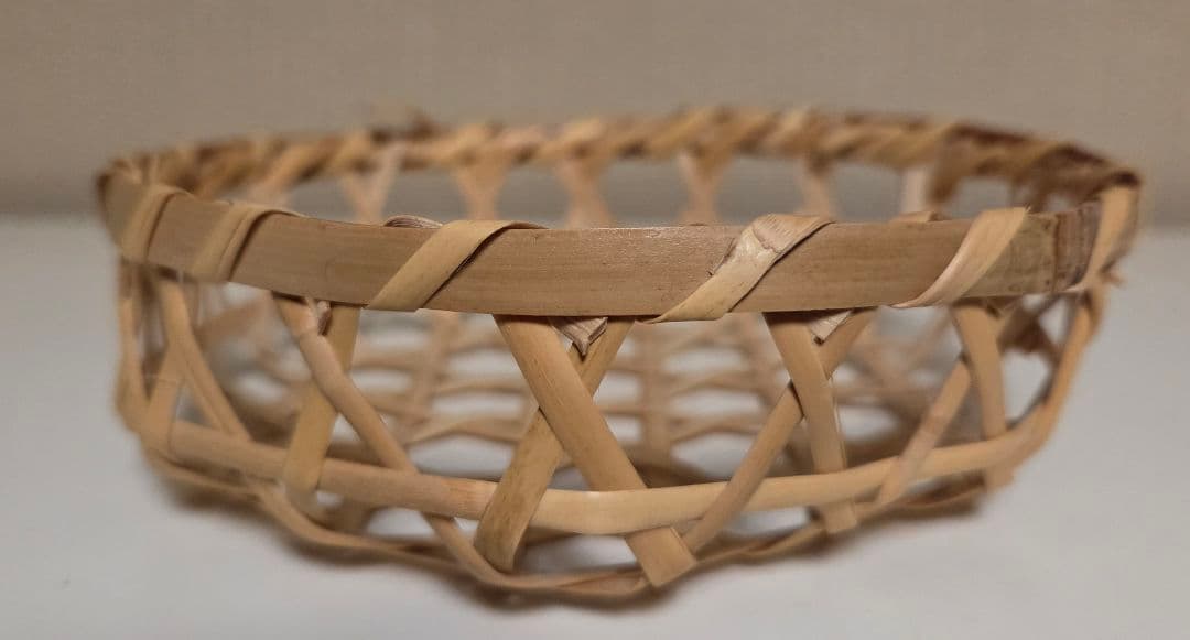 おしぼり入れ&小かご2種　計3点　竹細工　鈴竹　岩手　鳥越