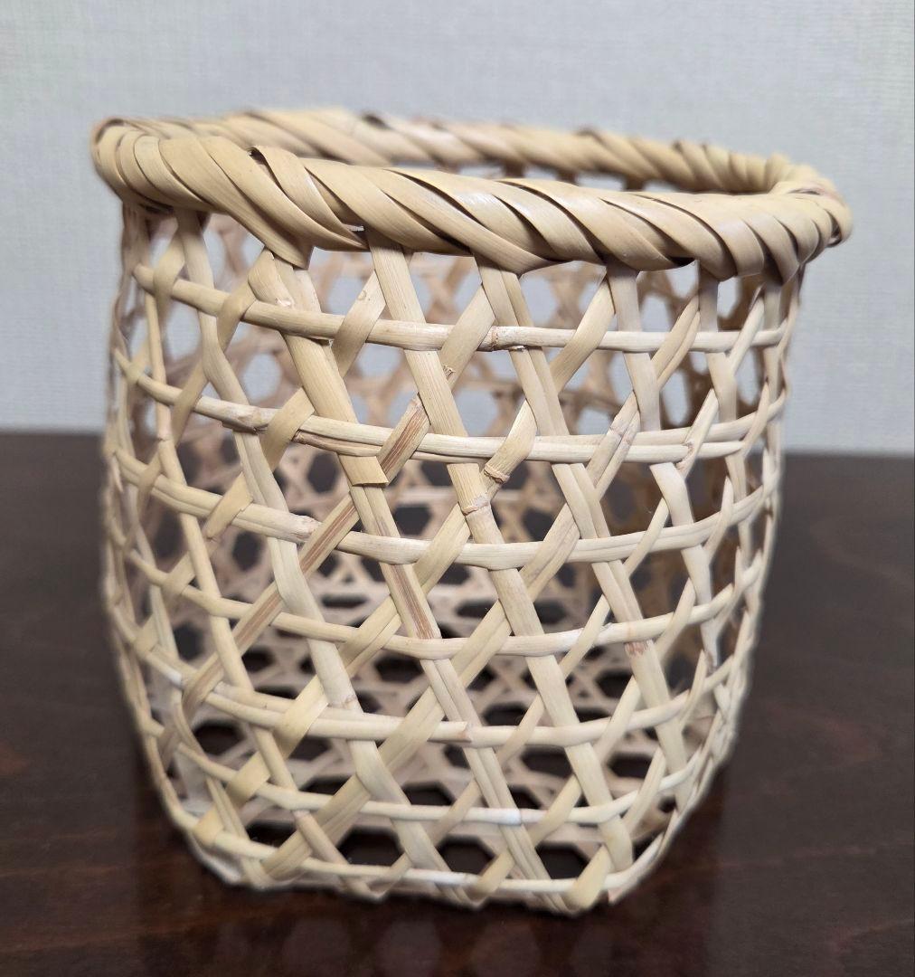 おしぼり入れ&小かご2種　計3点　竹細工　鈴竹　岩手　鳥越