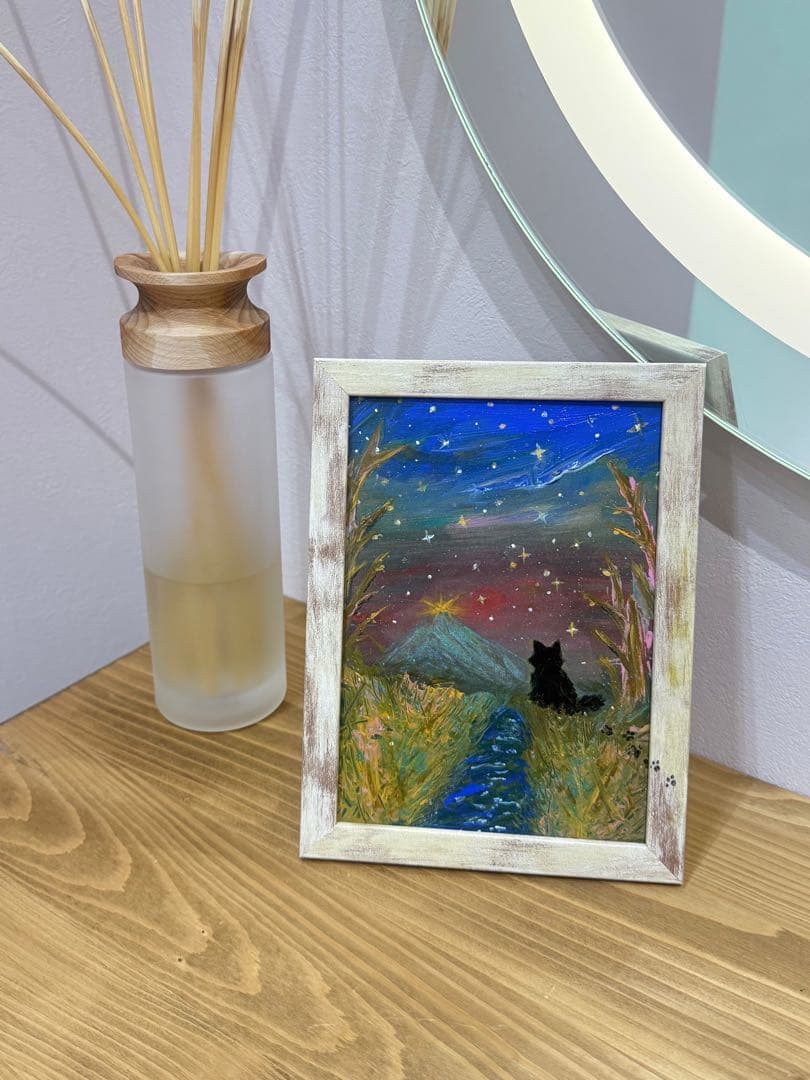 「帰りの音色」アクリル絵の具アート(額付き)