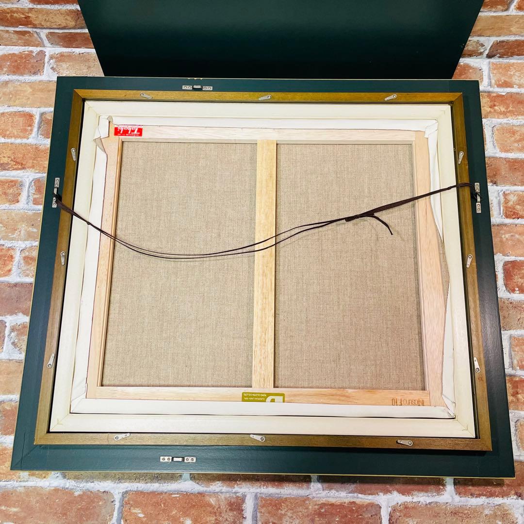 油絵 原画 風景画 額縁付【錦江湾 に浮かぶ 桜島 の夕暮れ】F10