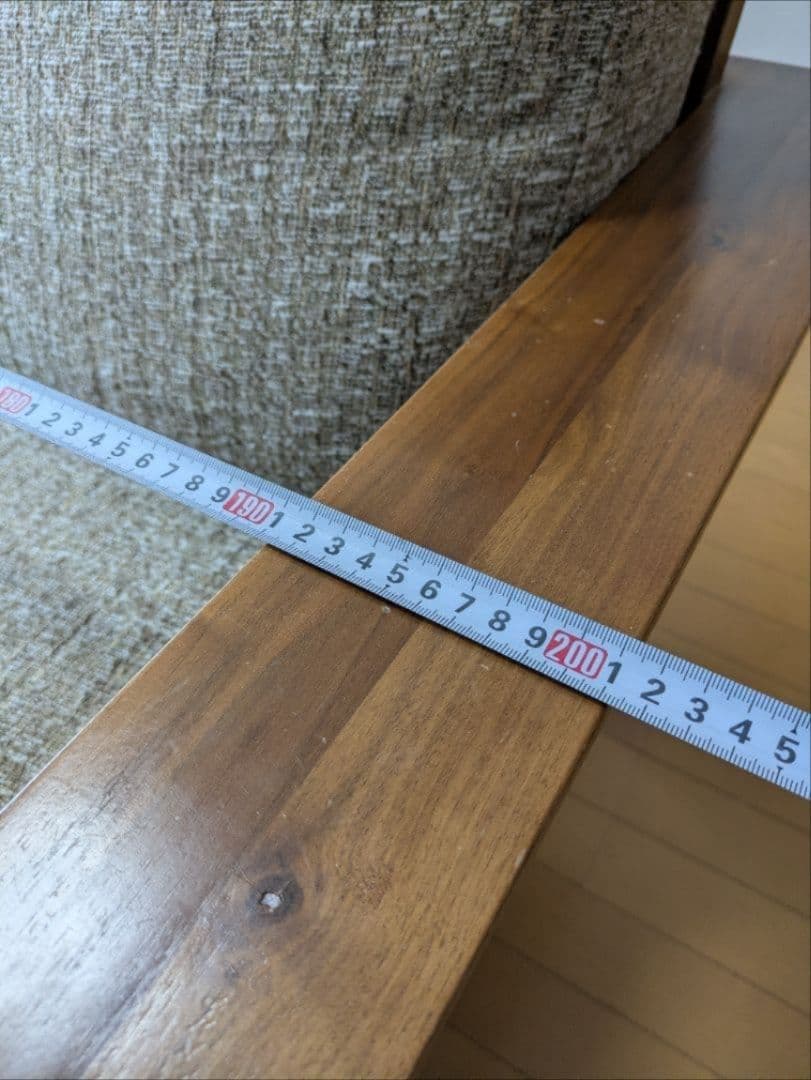 元値198,000円　関家具　木工ソファ 3人掛けソファ