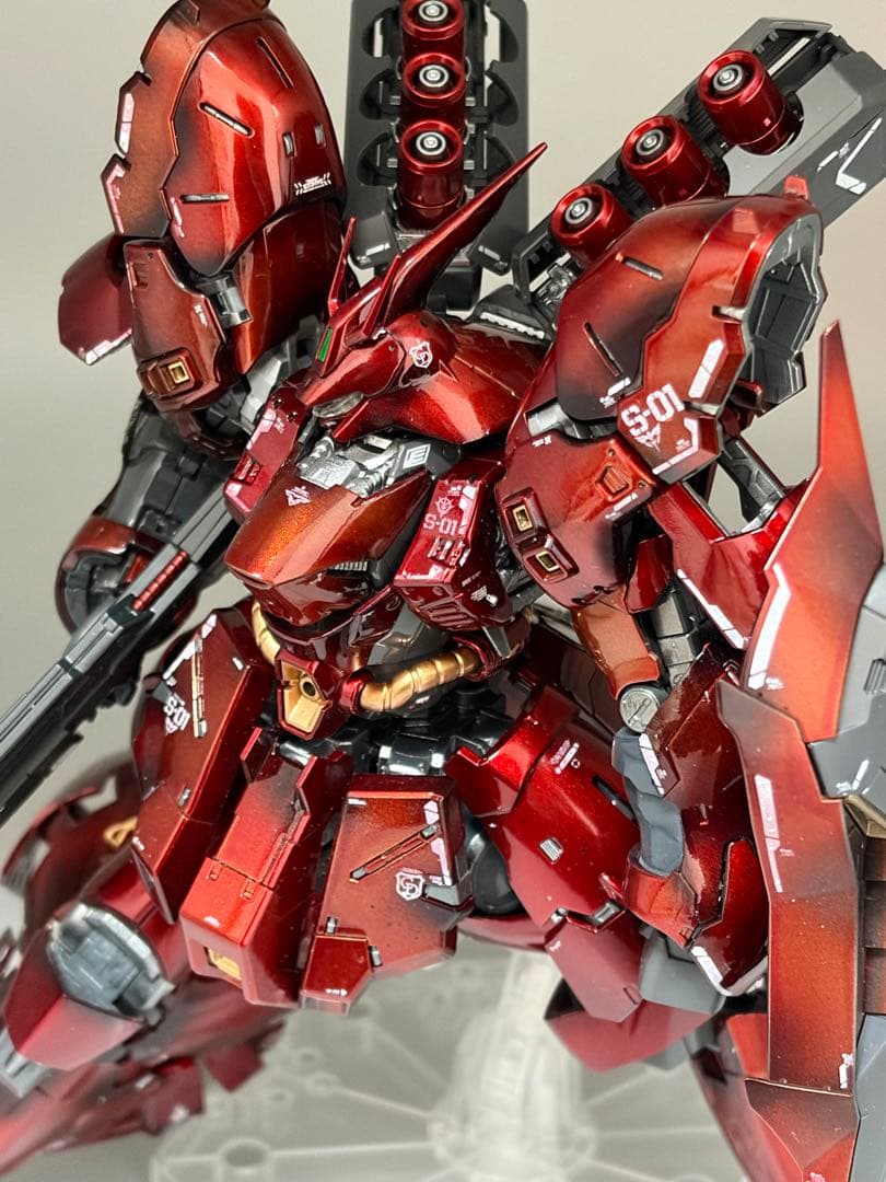 RG 1/144 サザビー 塗装完成品 キャンディ塗装 高光沢 逆襲のシャア