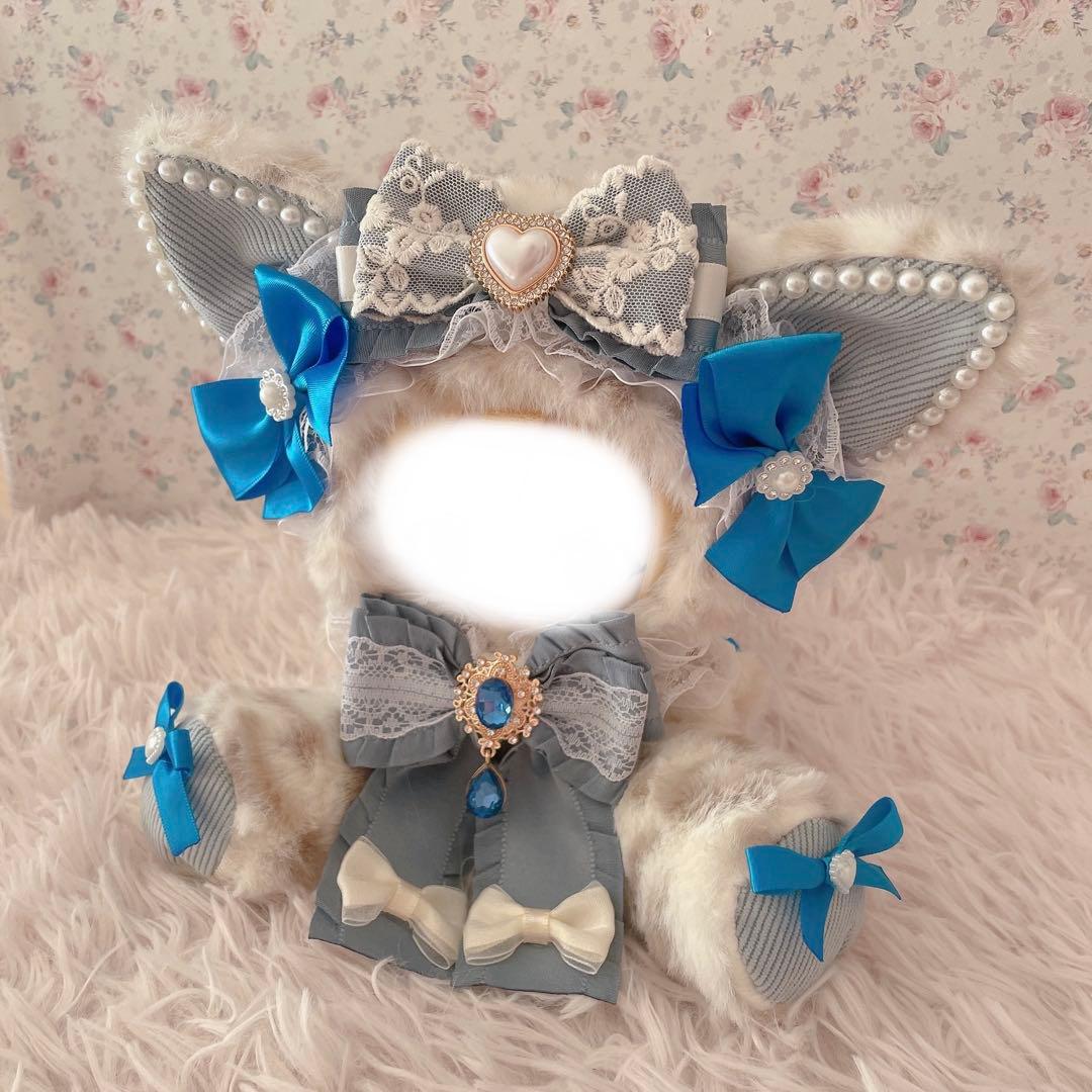 ♡お座り１６ｃｍぬい服♡猫の着ぐるみ♡ゆめかわおすわりぬいぐるみ♡ヒョウ柄青