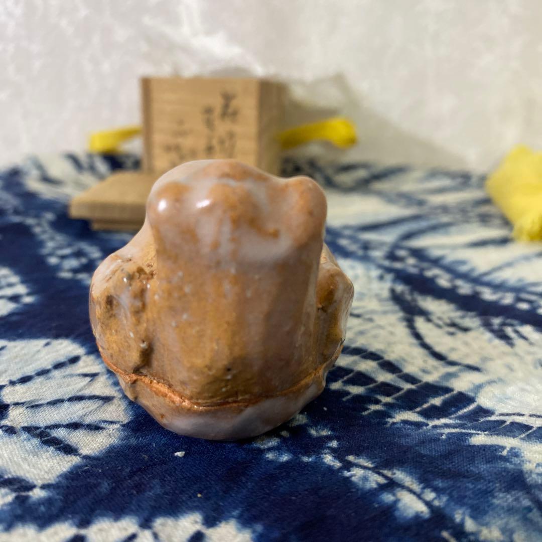 人間国宝　十代　三輪休雪　萩　香合　茶道具