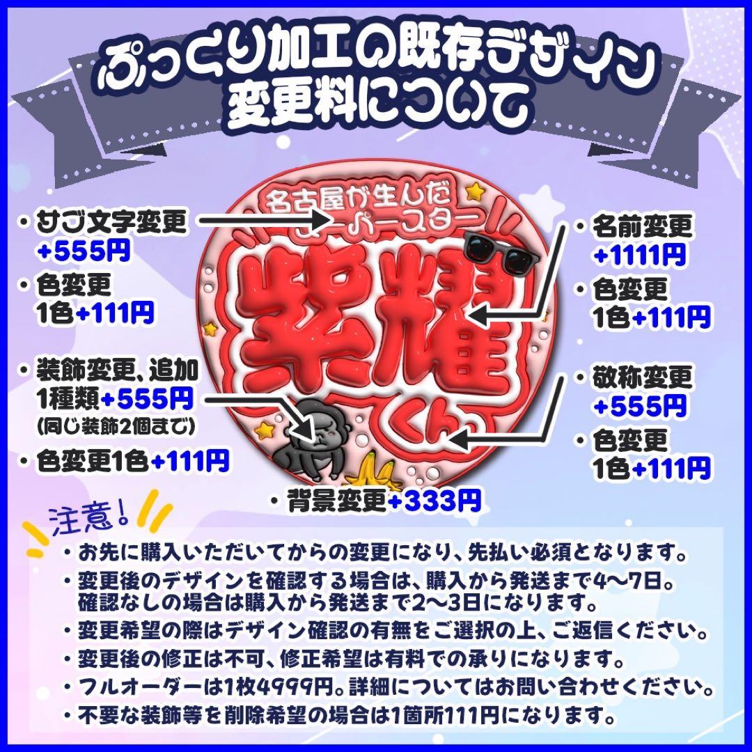 【メルカリ便・光沢紙に印刷×2枚+うちわ1枚+表面保護2枚】ぷっくりうちわ文字