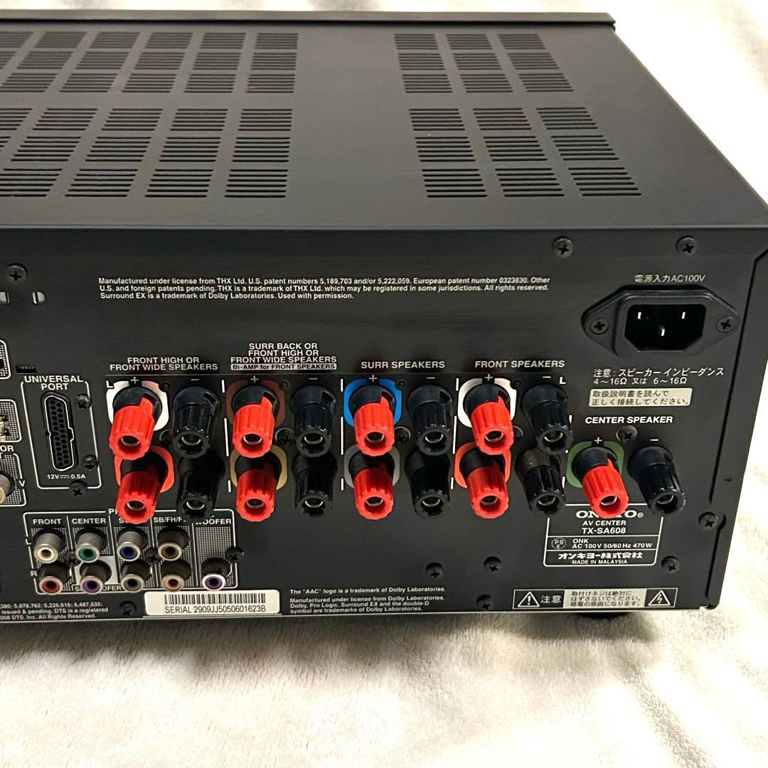 【動作確認済】ONKYO TX-SA608 7.1ch AVアンプ AVセンター
