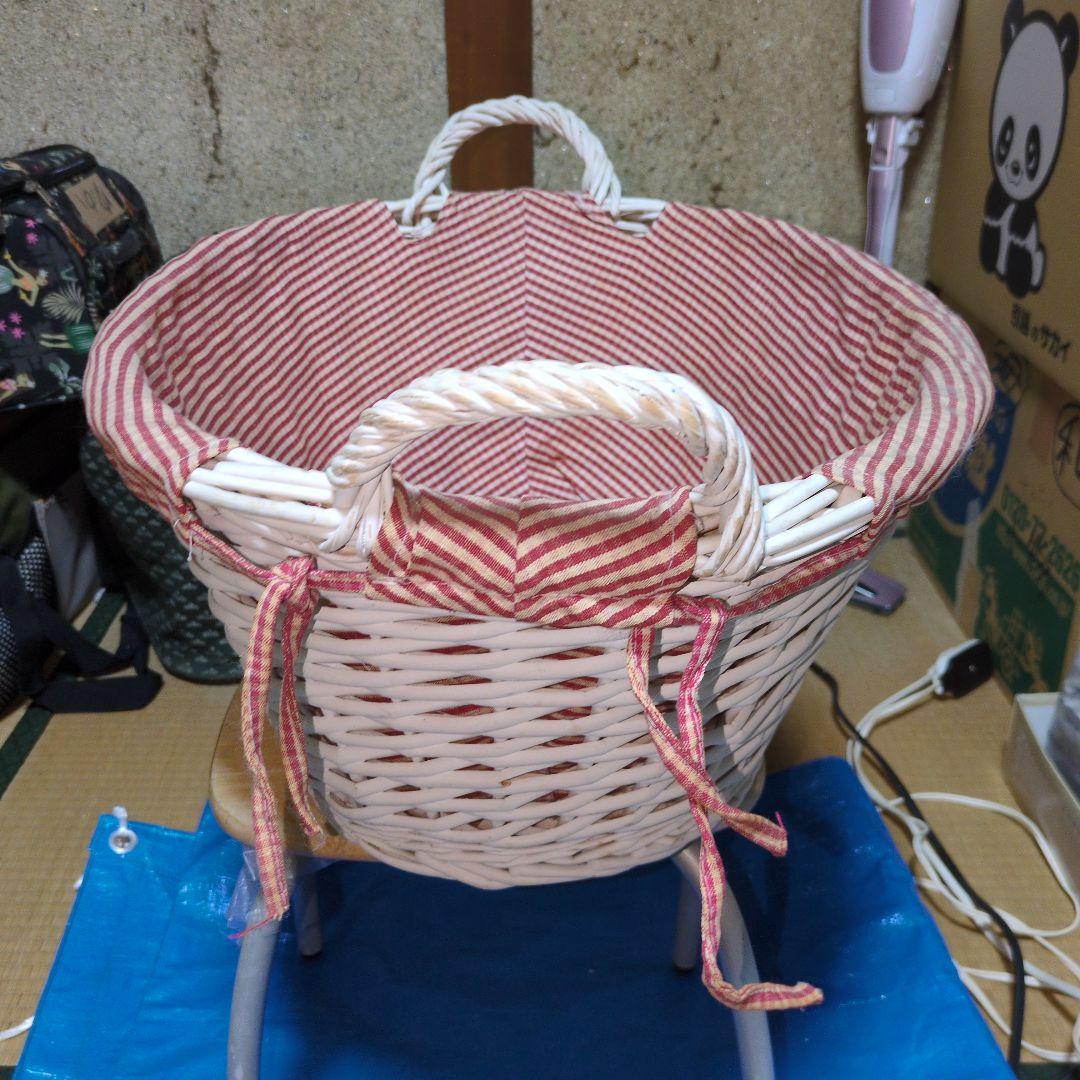 ①★ハンギングや鉢カバーにも★大きめ ウィローバスケット ランドリーバスケット