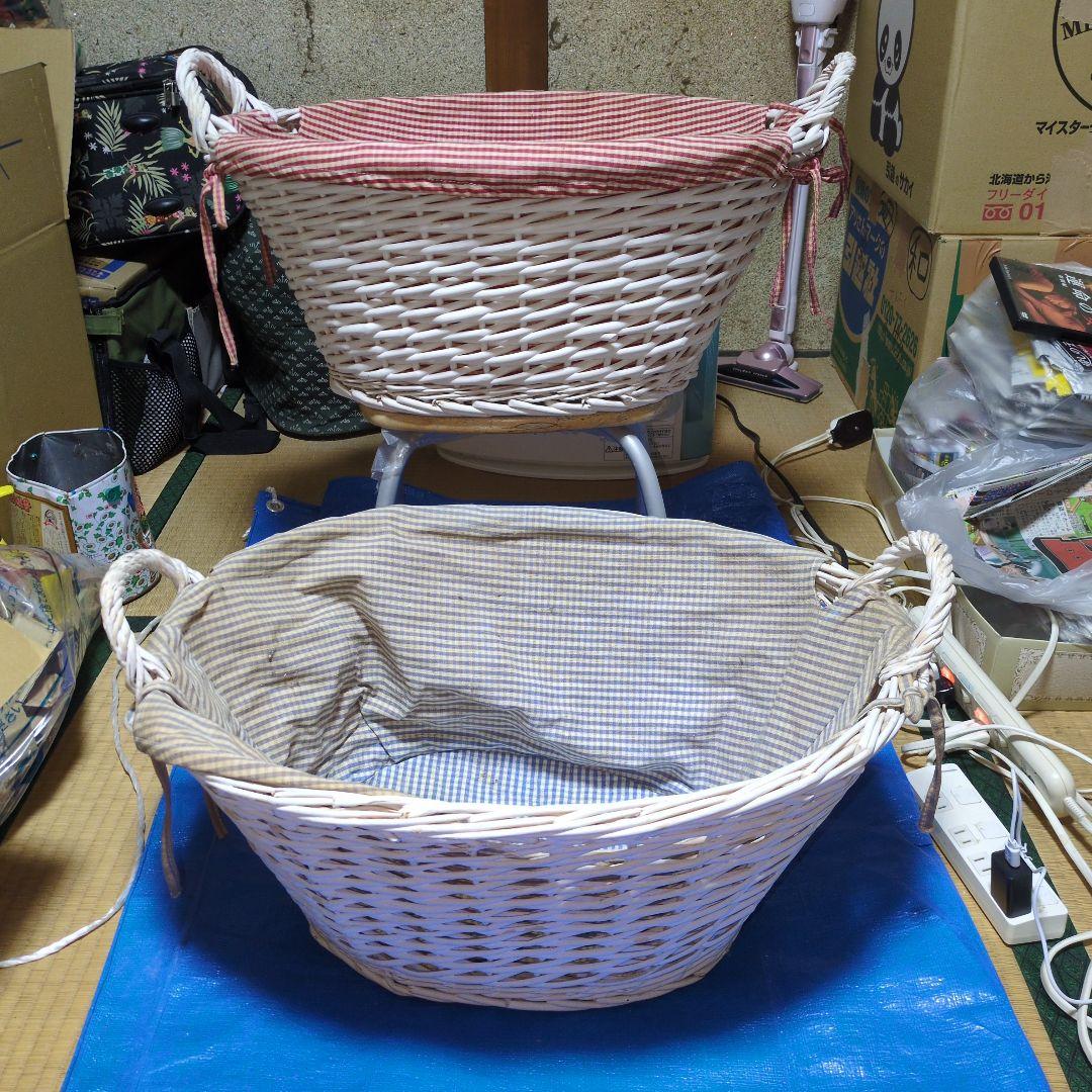 ①★ハンギングや鉢カバーにも★大きめ ウィローバスケット ランドリーバスケット