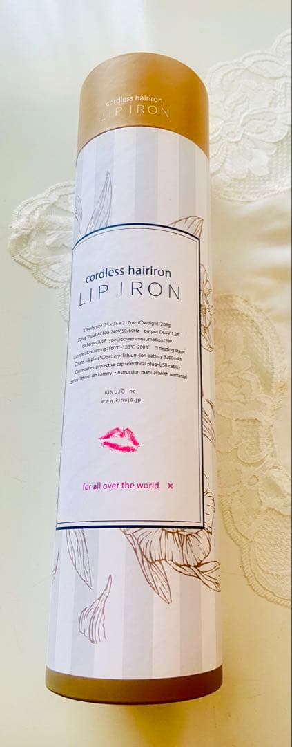 【美品】KINUJO 絹女 コードレスヘアアイロン LIP IRON 海外対応