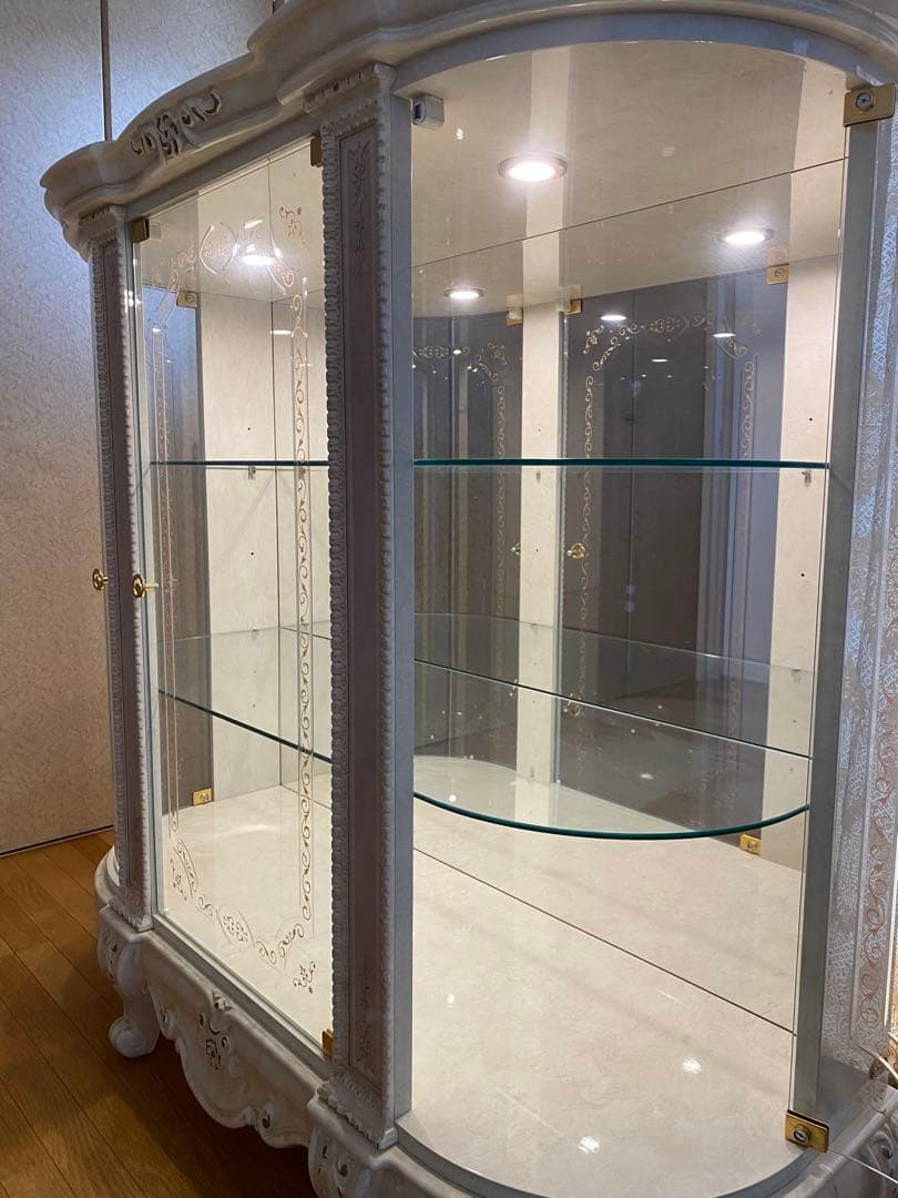 展示品　【イタリア高級家具　サルタレッリ】　キュリオケース　姫家具　飾り棚　直取