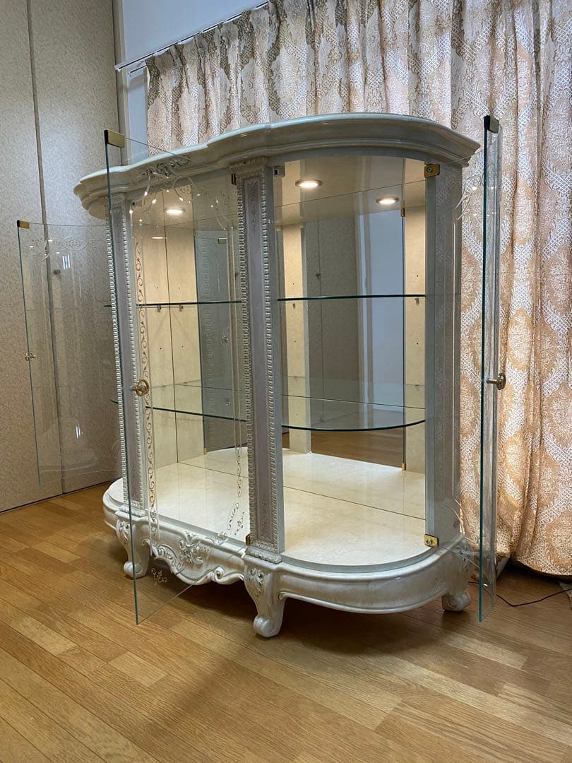 展示品　【イタリア高級家具　サルタレッリ】　キュリオケース　姫家具　飾り棚　直取