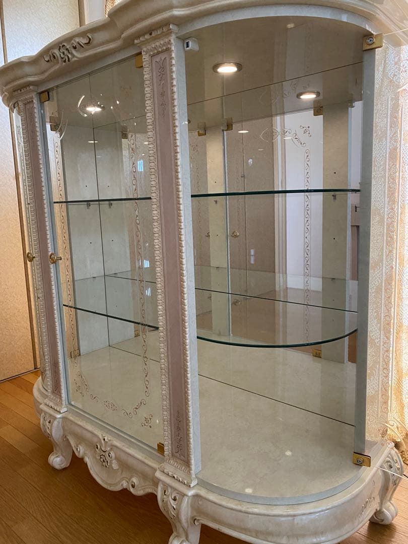 展示品　【イタリア高級家具　サルタレッリ】　キュリオケース　姫家具　飾り棚　直取