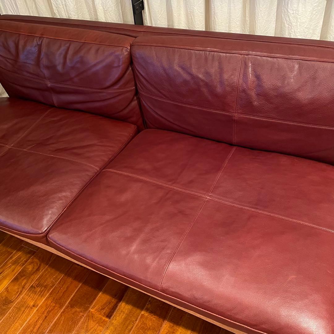 FUJI FURNITURE フジファニチア 3Pソファ レザー 本革TRUCK
