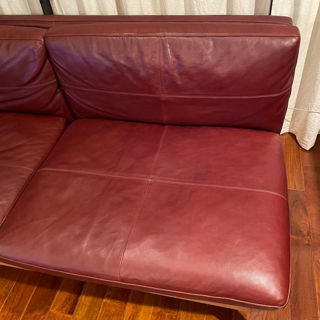 FUJI FURNITURE フジファニチア 3Pソファ レザー 本革TRUCK